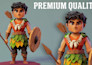 model 3d low poly character, rigging for game asset, animation, and others